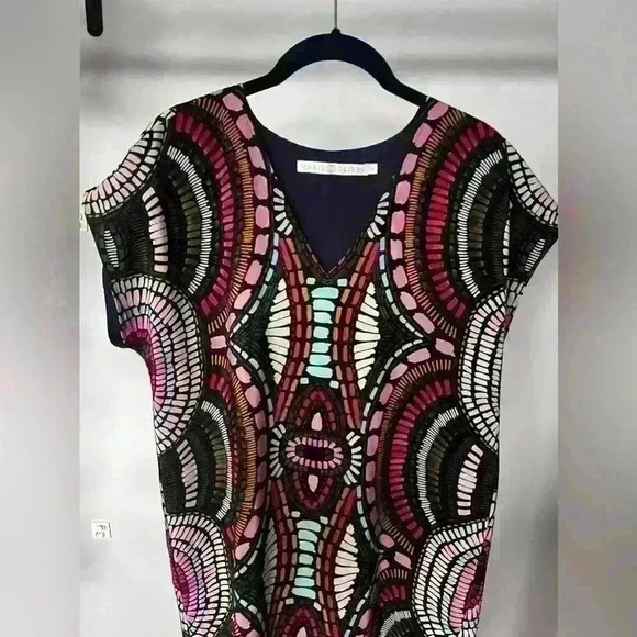 Marie Oliver Silk Print Shift Dress - Picture 2 of 7